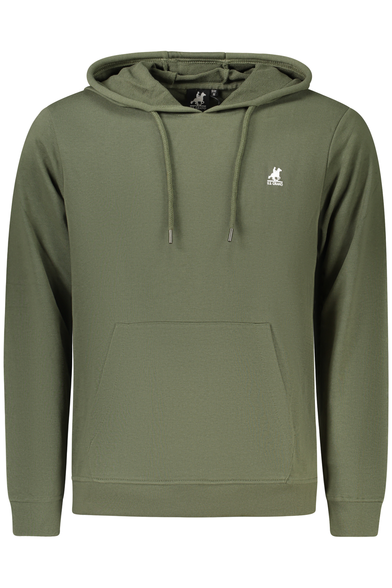 Мъжки зелен суичър с качулка