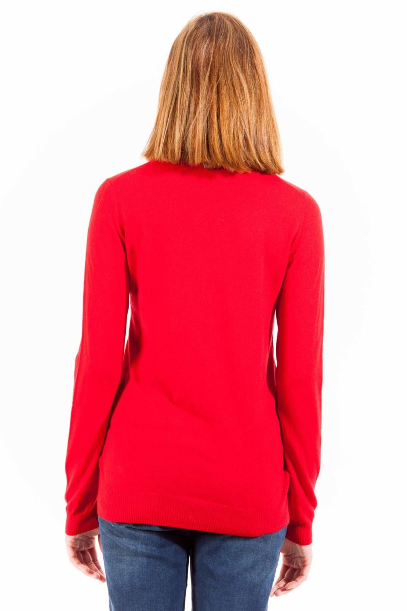 LOVE MOSCHINO RED WOMAN SWEATER