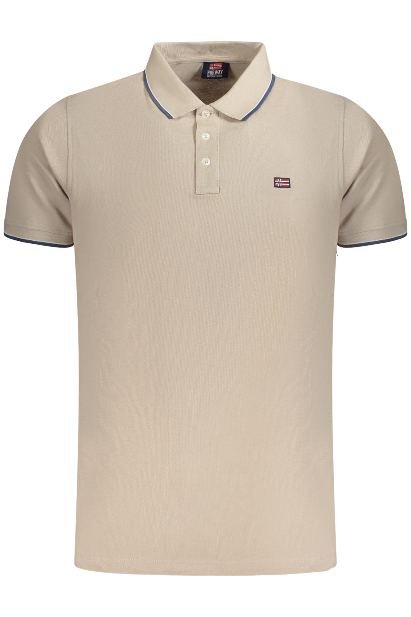 NORWAY 1963 MEN'S SHORT SLEEVE POLO SHIRT BEIGE