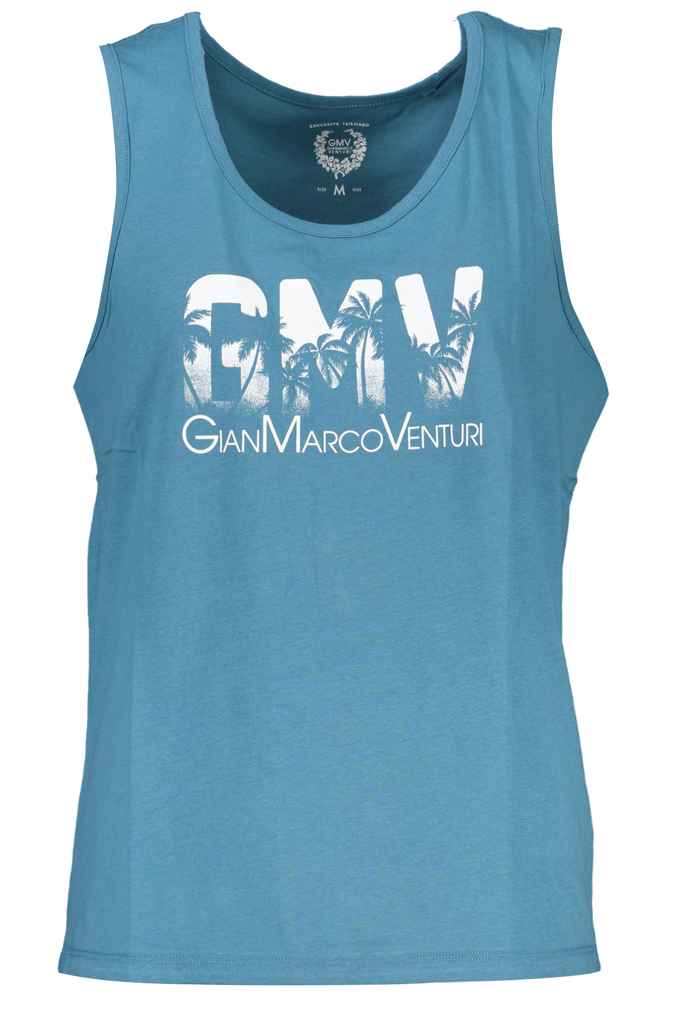 GIAN MARCO VENTURI MENS BLUE TANK TOP