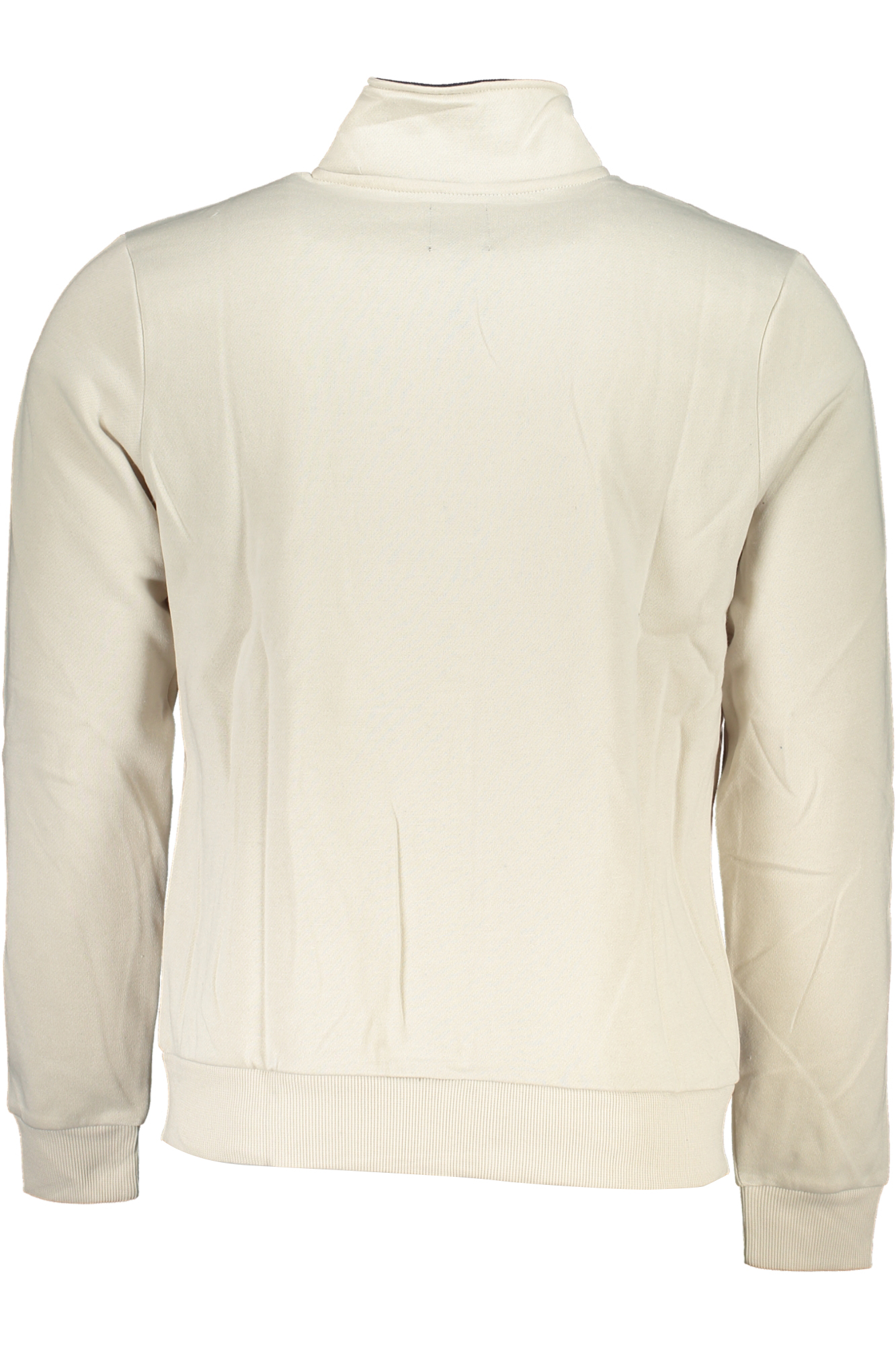 GIAN MARCO VENTURI MEN'S WHITE ZIP SWEATSHIRT
