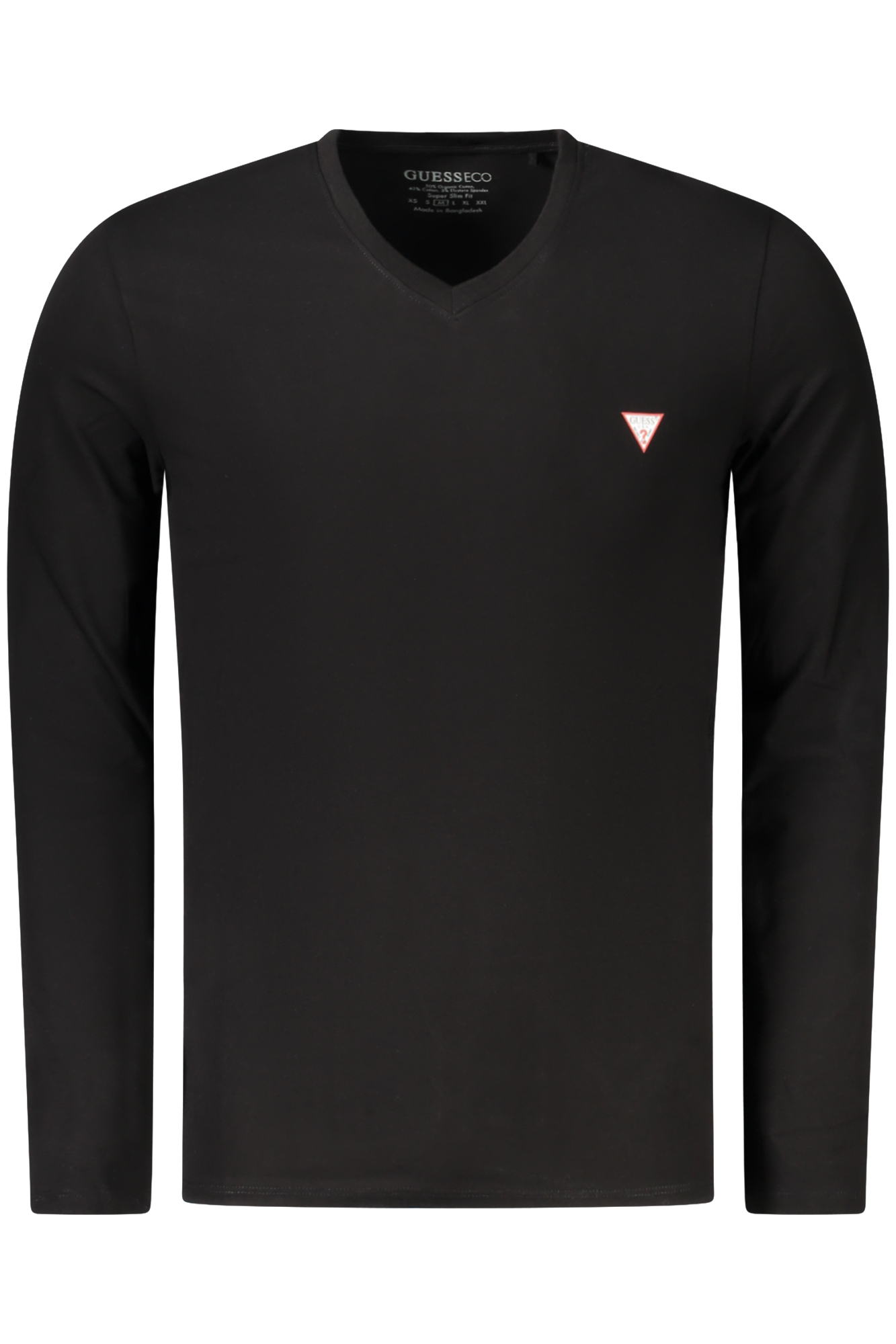 GUESS JEANS LONG SLEEVE T-SHIRT MEN BLACK