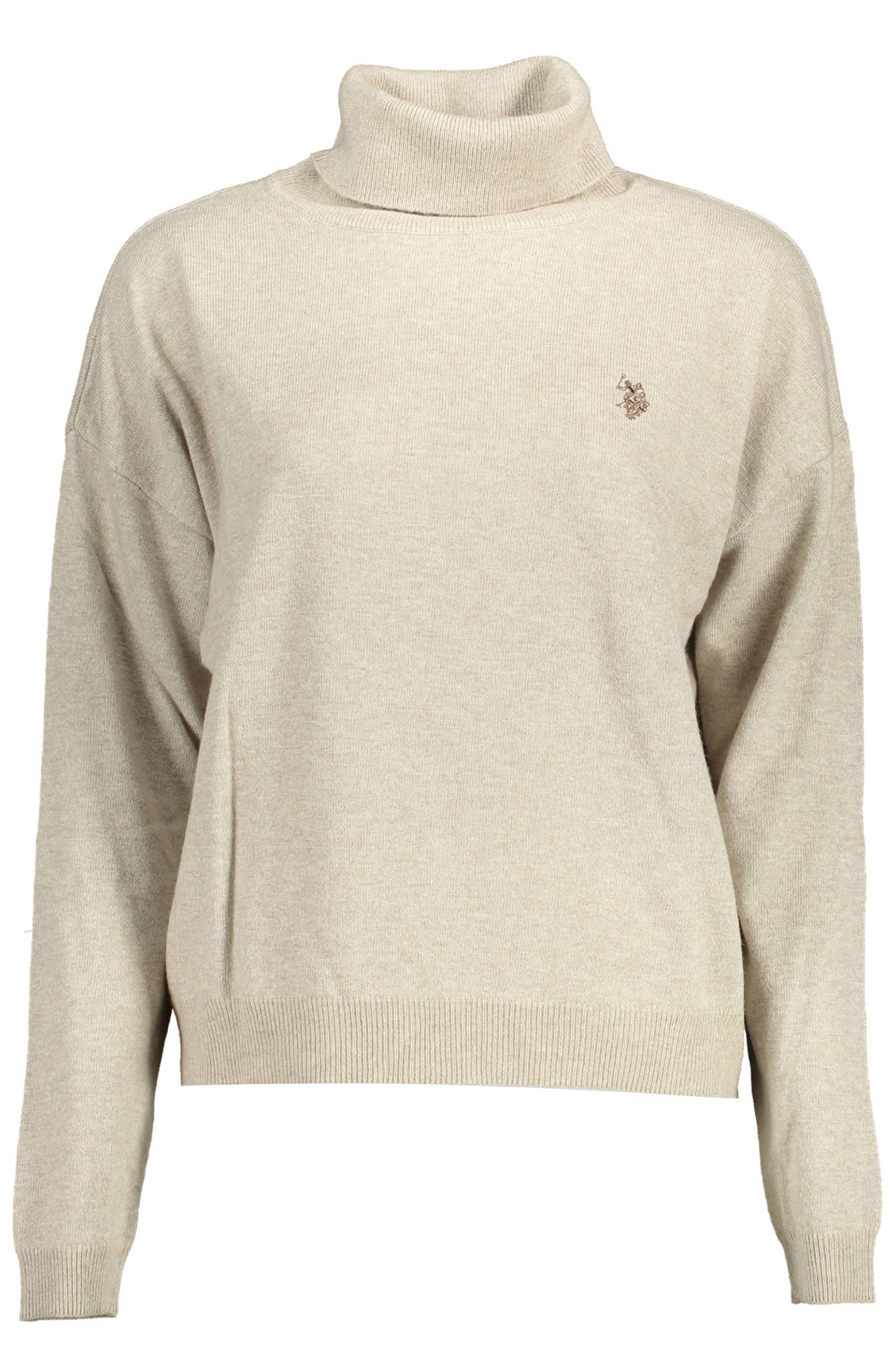 US WOMEN&#039;S BEIGE TURTLENECK POLO SHIRT