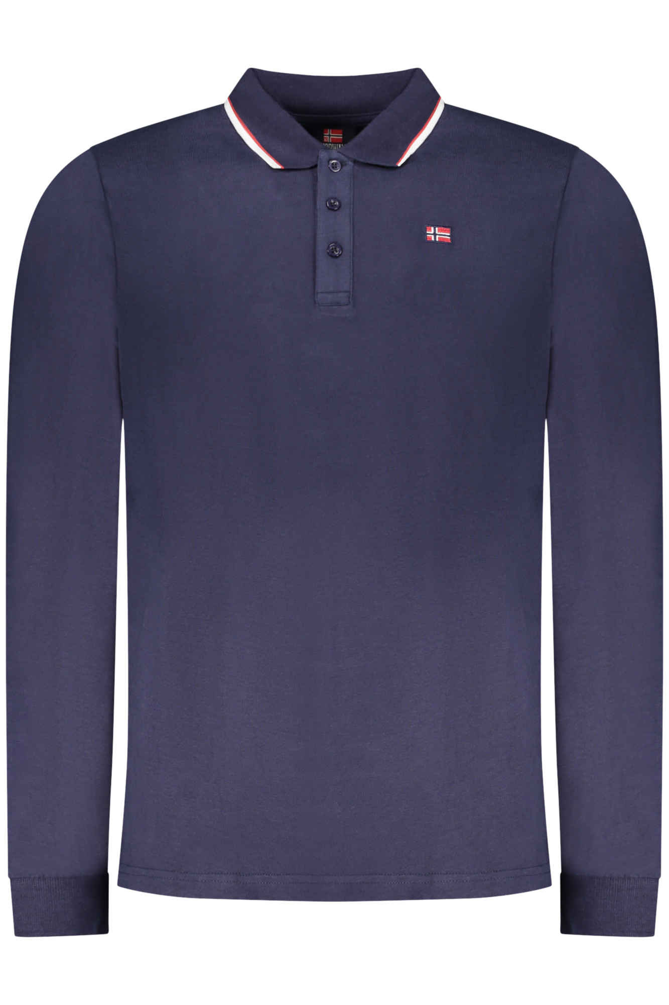 NORWAY 1963 MEN&#39;S LONG-SLEEVED POLO SHIRT, BLUE