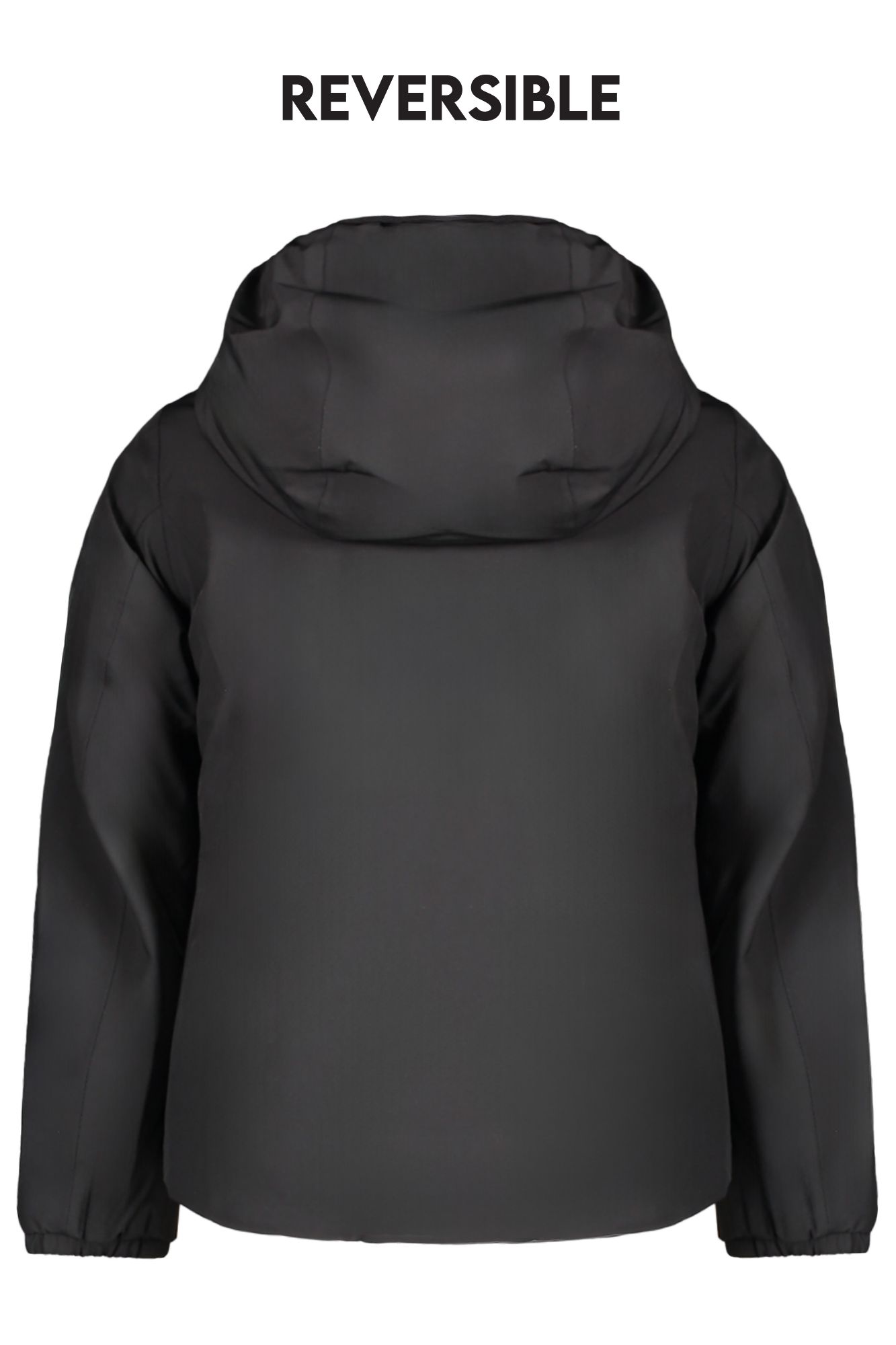 Jachetă neagră reversibilă pentru fete