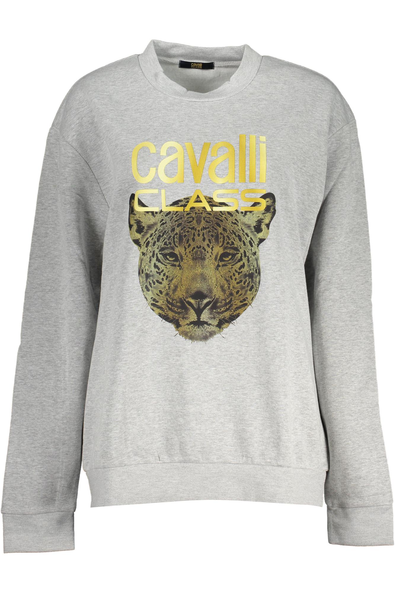 CAVALLI CLASS WOMEN'S GRAY ZIPLESS SWEATSHIRT