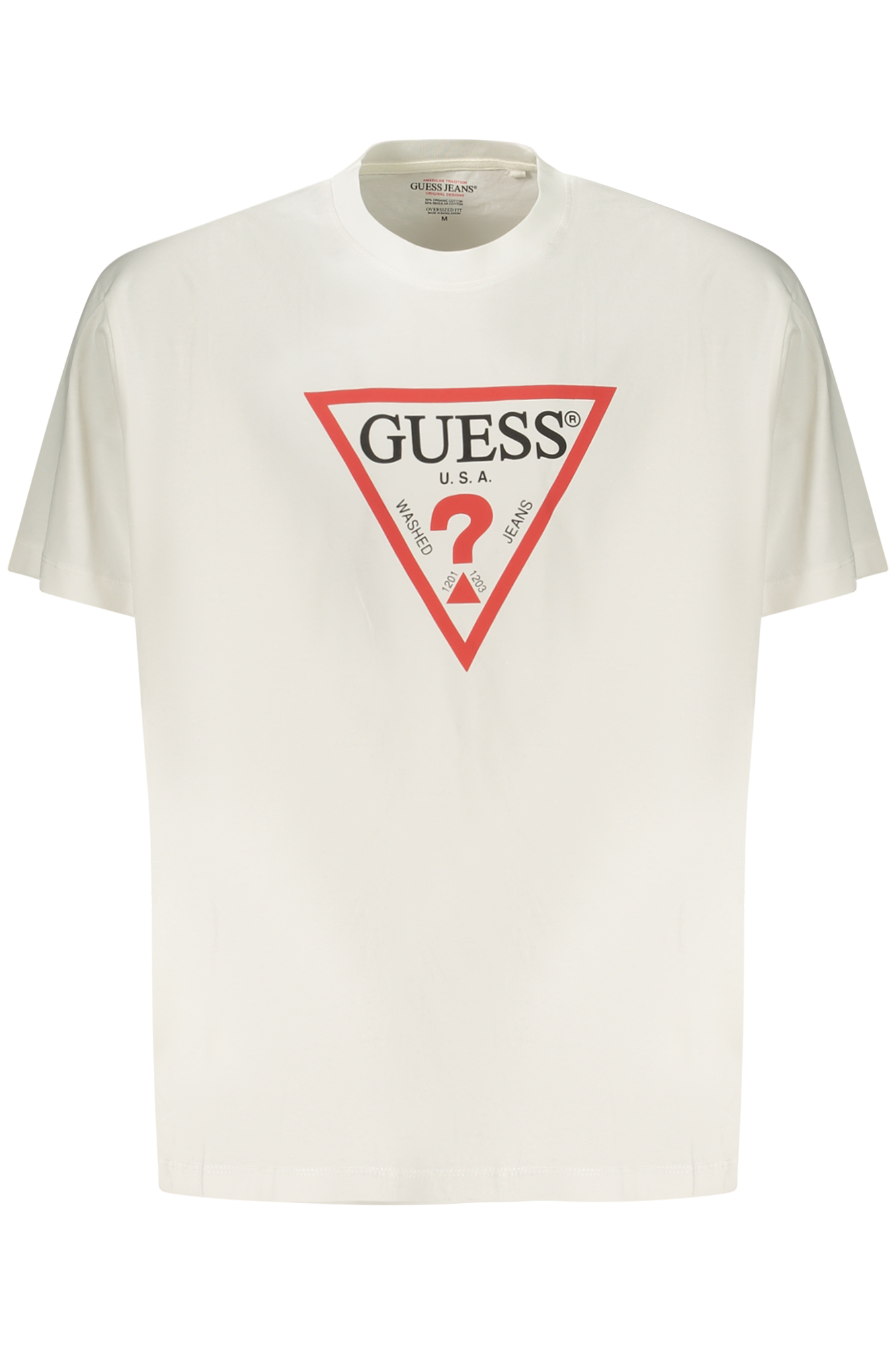 Бяла тениска с къс ръкав Guess