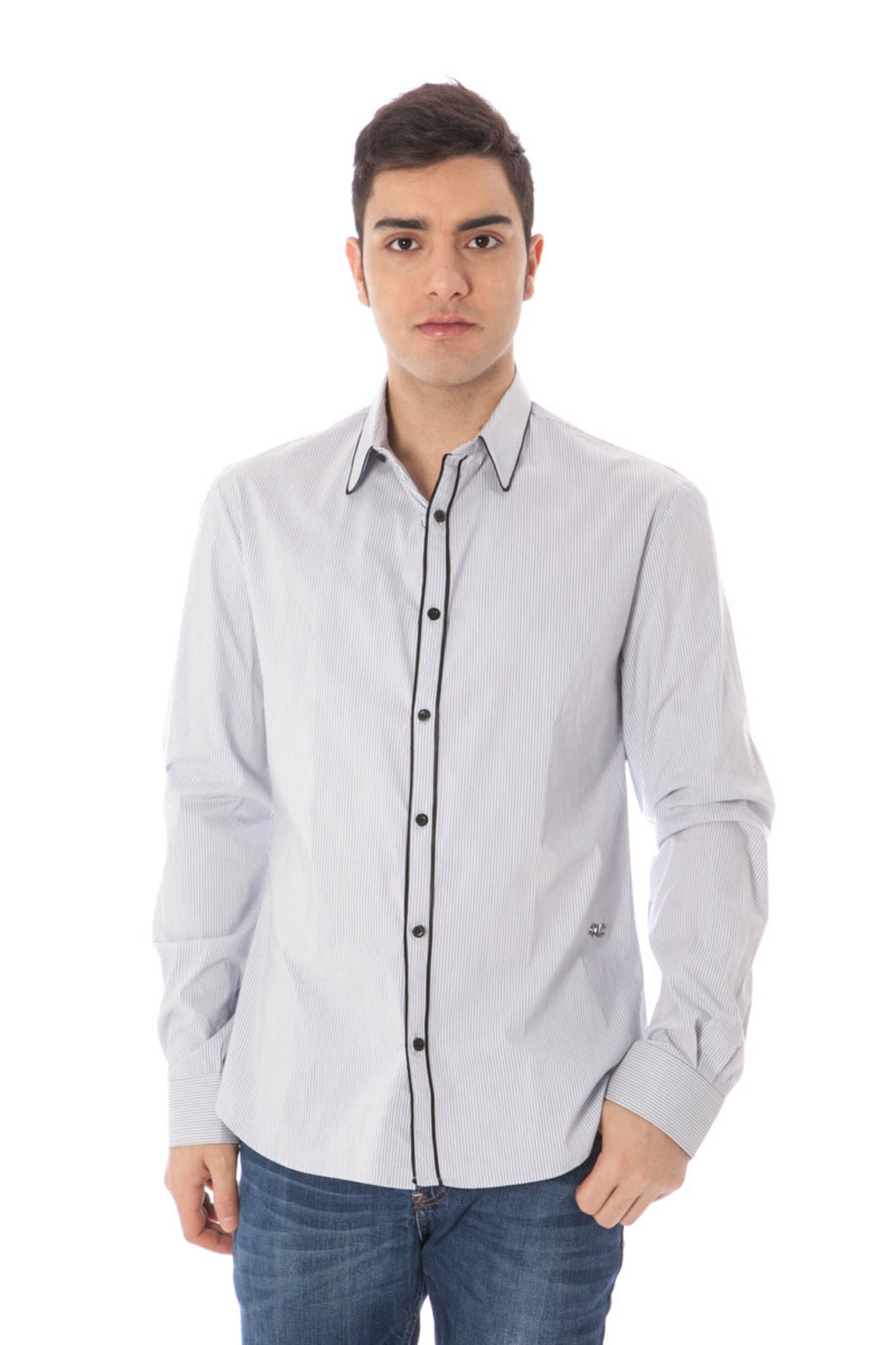 COSTUME NATIONAL MEN&#039;S LONG SLEEVE SHIRT LIGHT BLUE