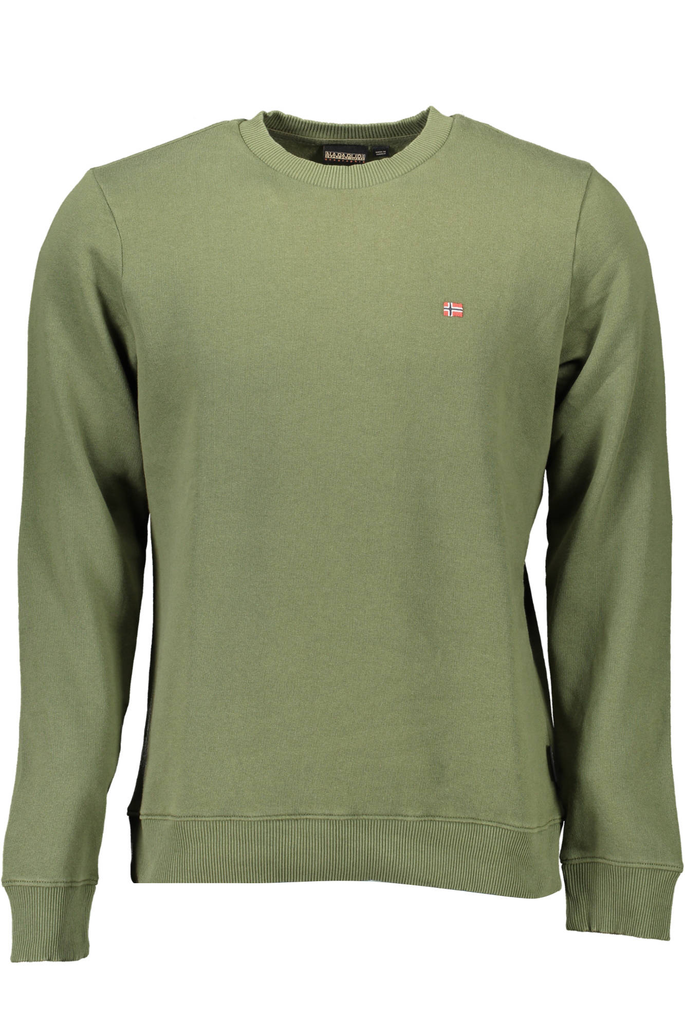 NAPAPIJRI GREEN MEN&#039;S ZIPLESS SWEATSHIRT