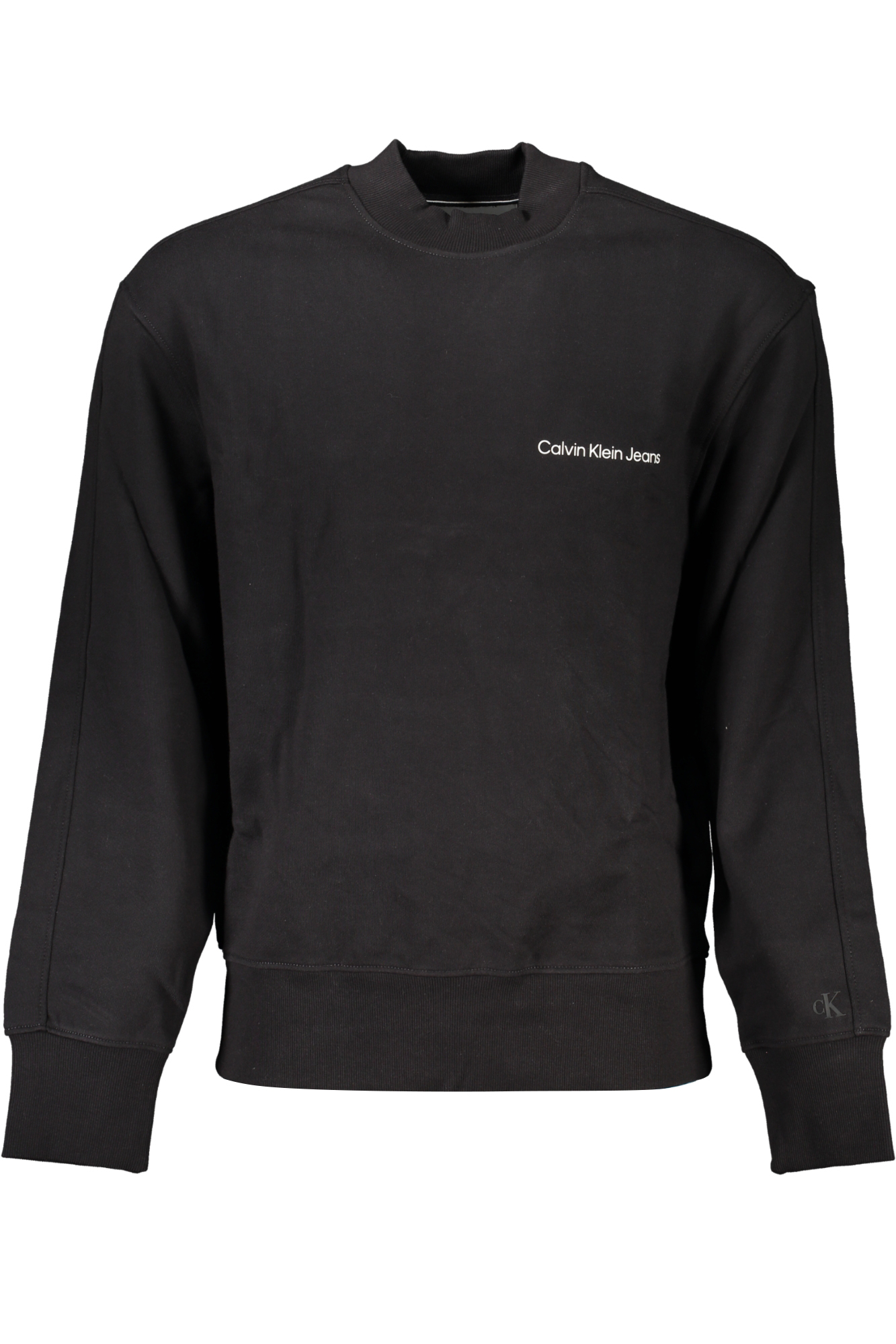 CALVIN KLEIN MEN&#039;S BLACK ZIPLESS SWEATSHIRT