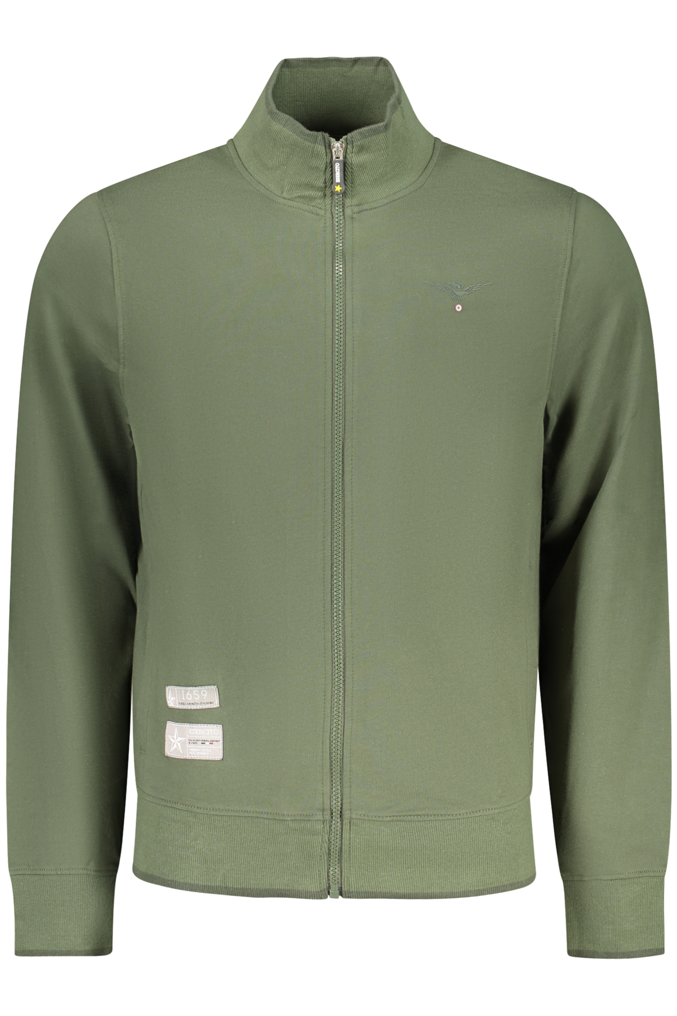 Зелен функционален суитшърт с цип