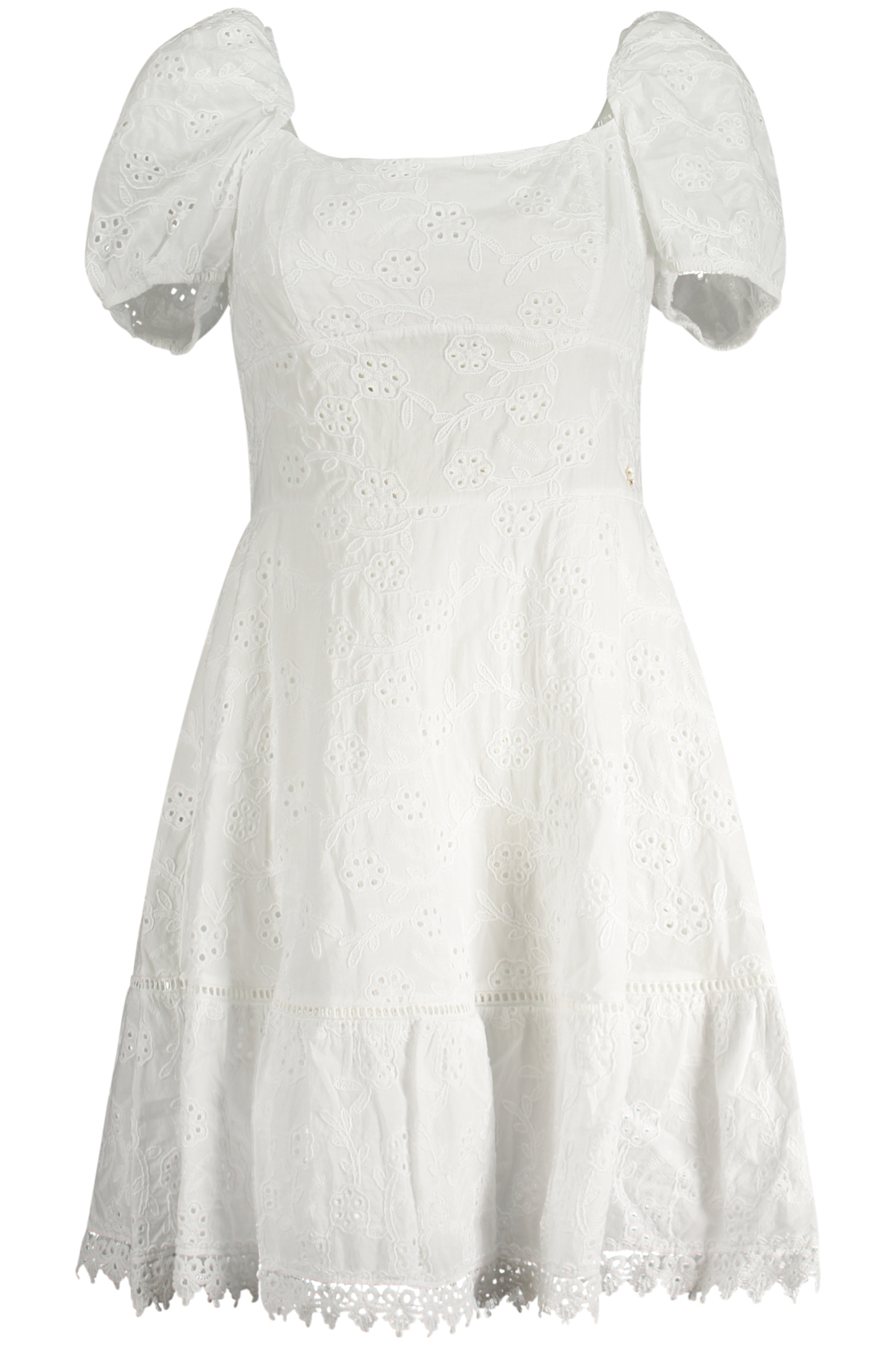 GUESS JEANS SHORT DRESS WOMEN WHITE