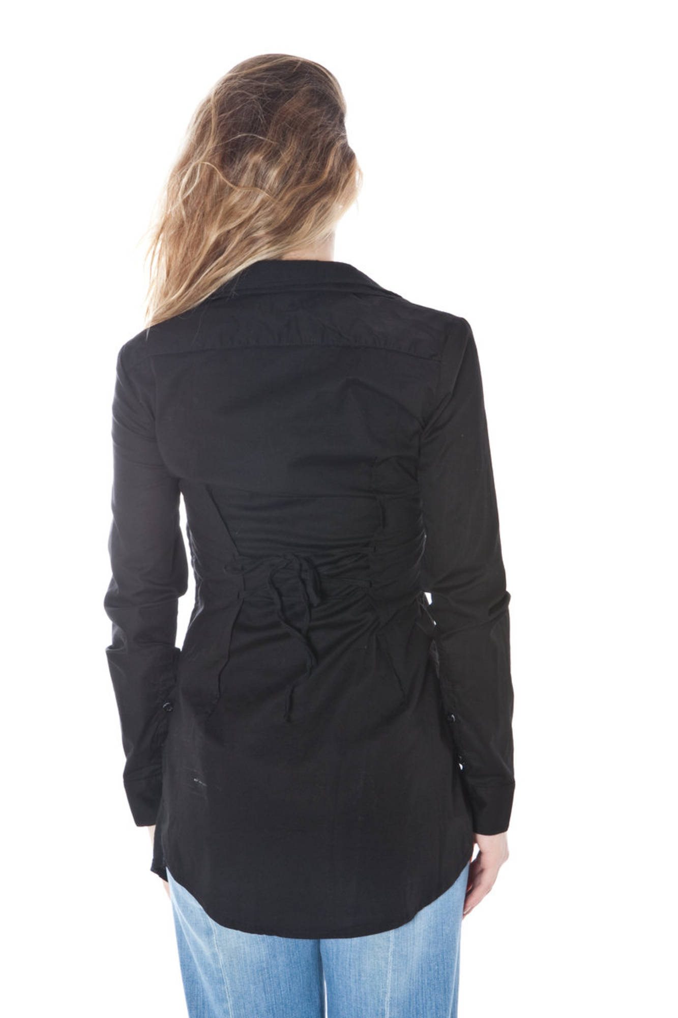 DENNY ROSE WOMEN&#039;S LONG SLEEVE SHIRT BLACK