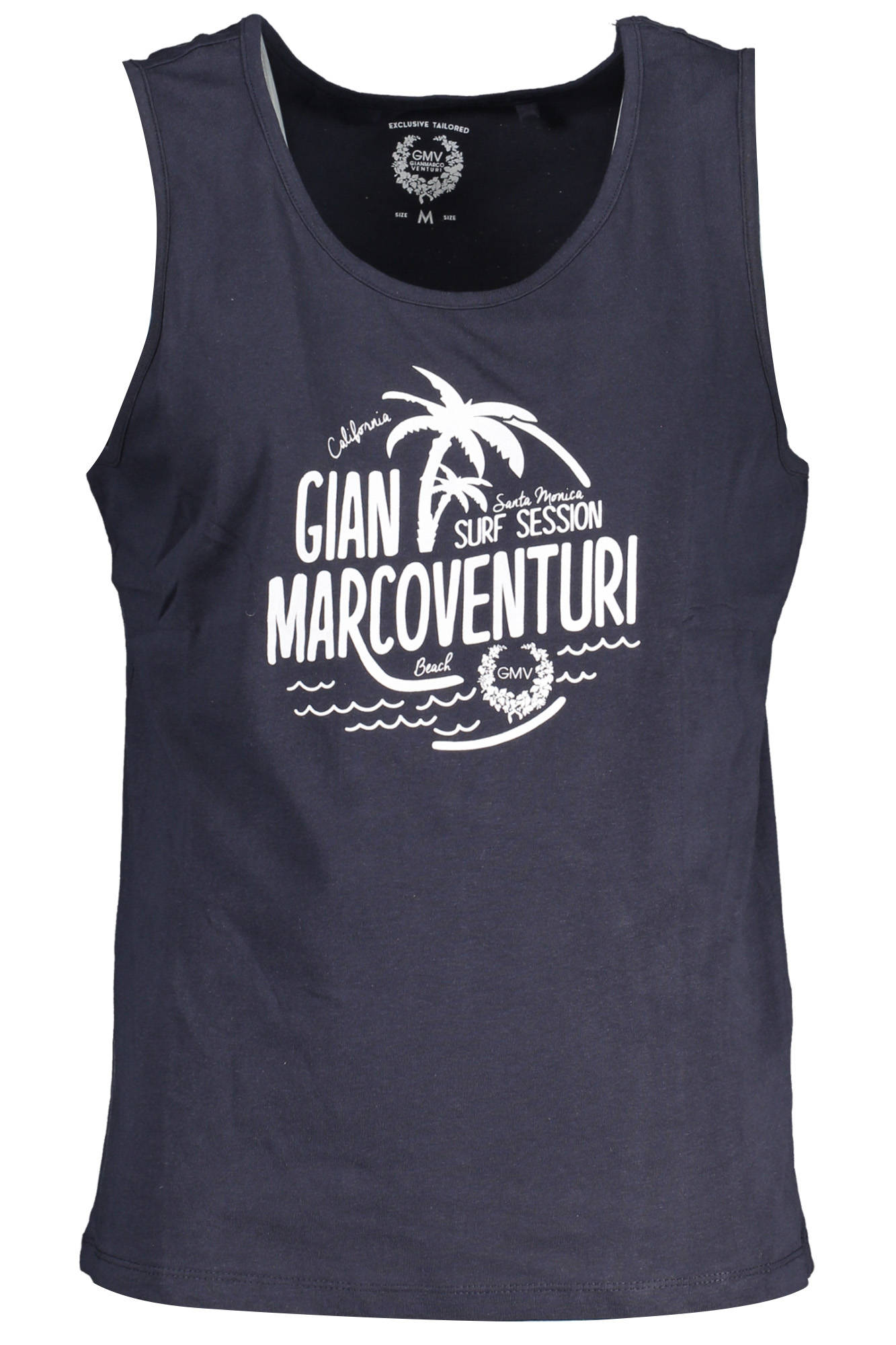 GIAN MARCO VENTURI MENS BLUE TANK TOP