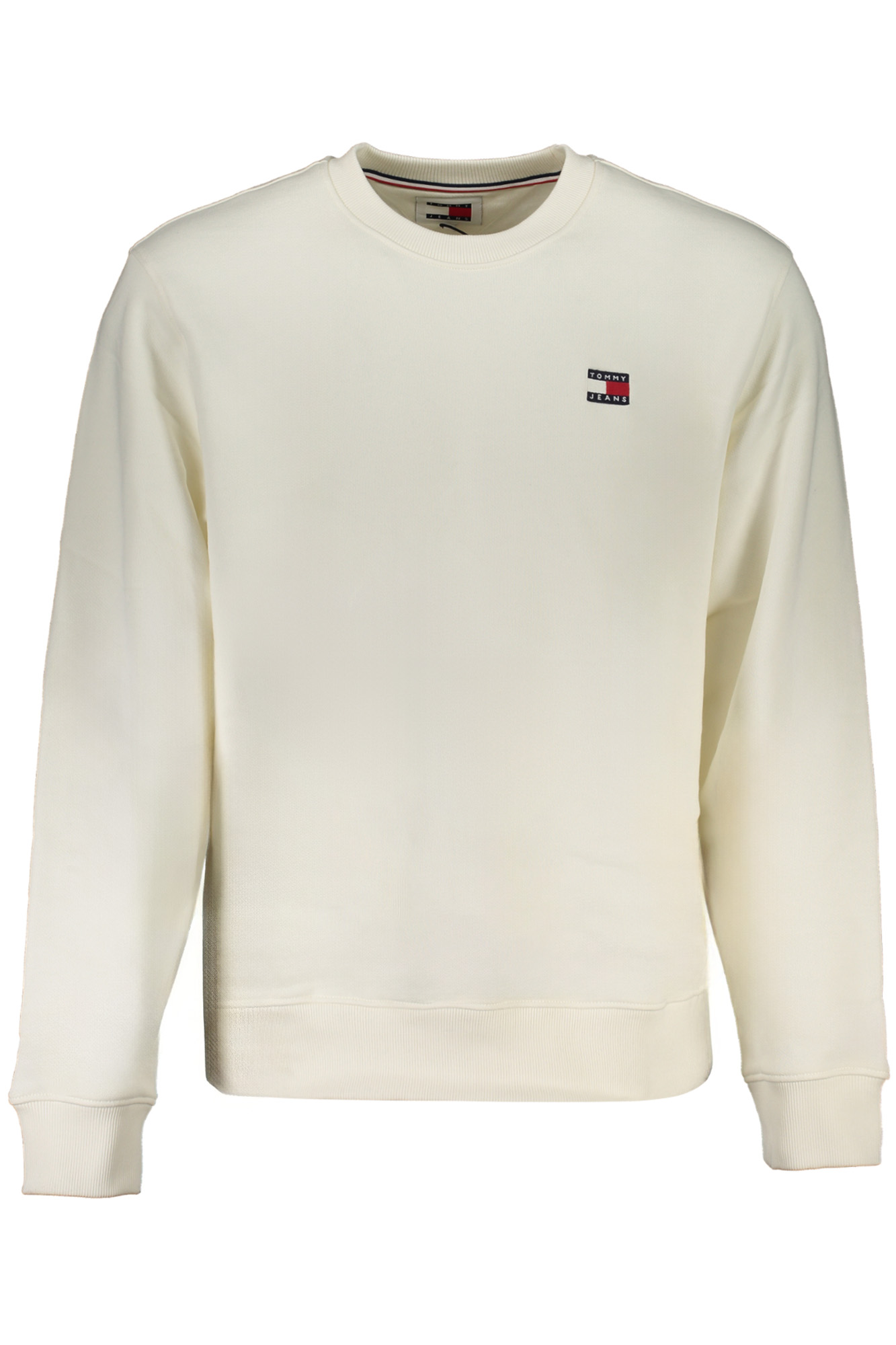 TOMMY HILFIGER MEN'S WHITE ZIPLESS SWEATSHIRT