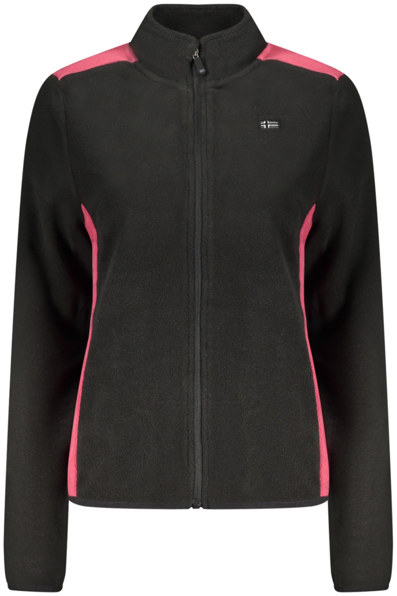 Dámska fleecová mikina s ružovými detailmi