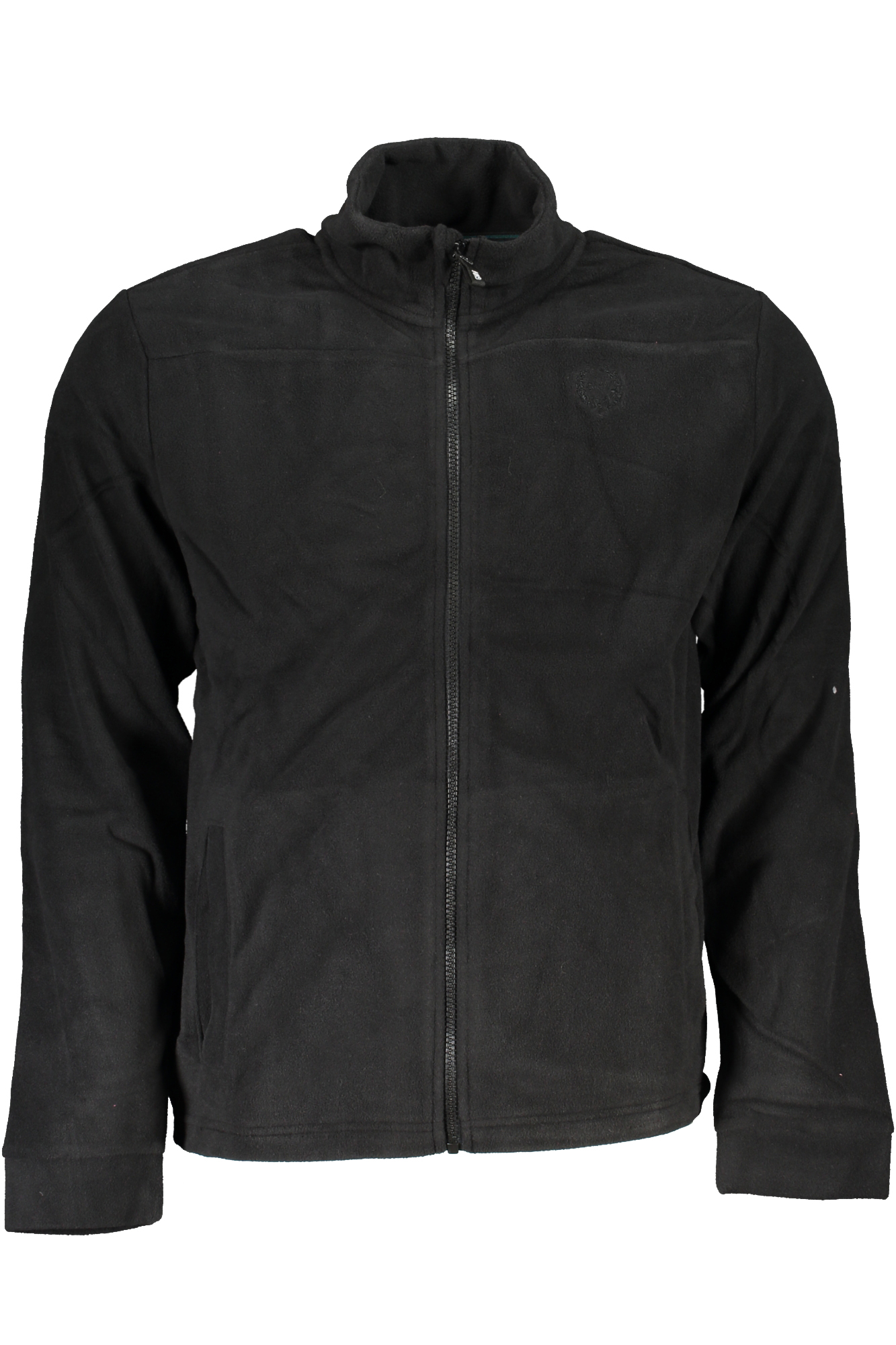GIAN MARCO VENTURI MEN&#039;S BLACK ZIP SWEATSHIRT