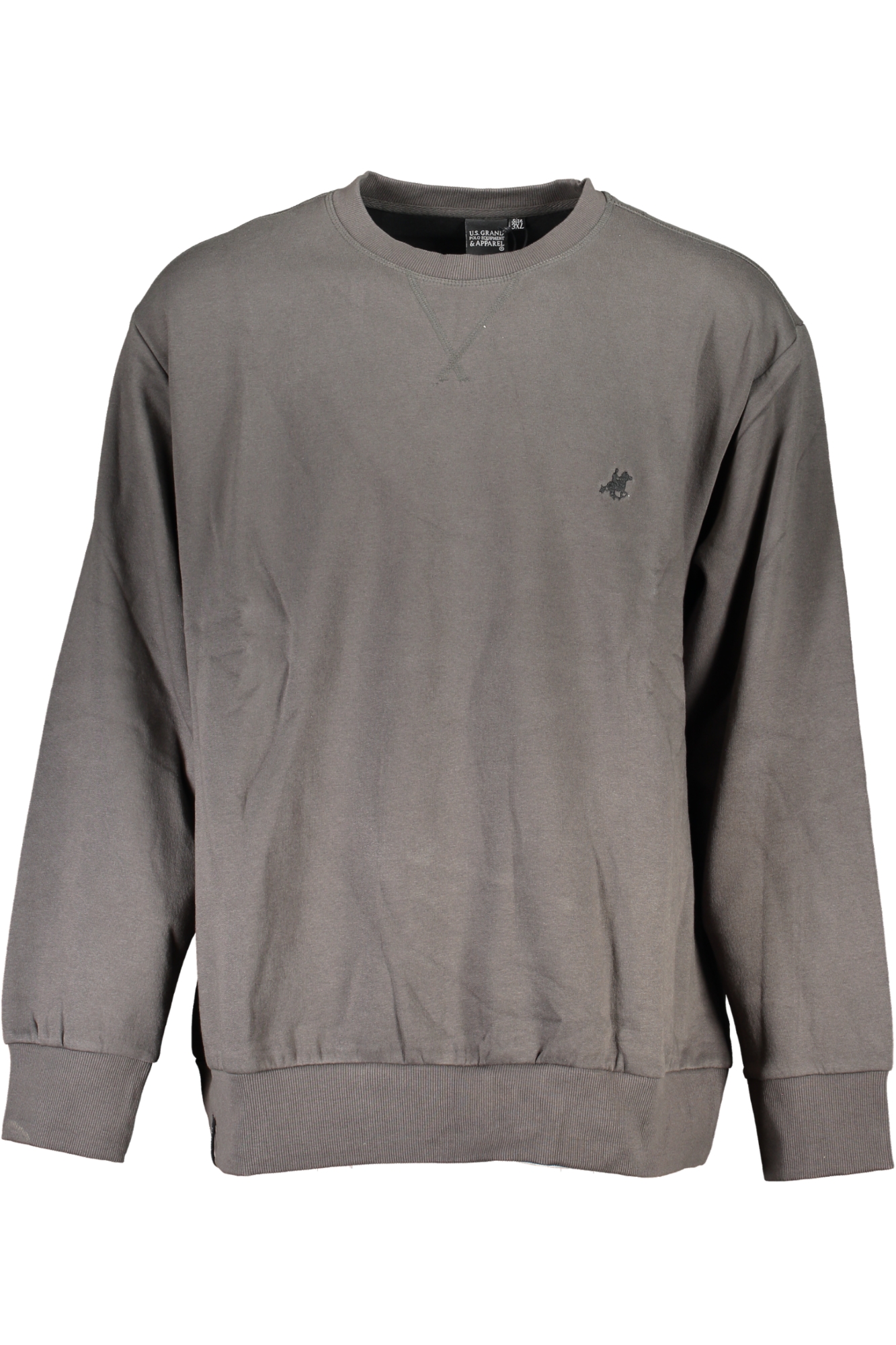 US GRAND POLO MEN'S GRAY ZIPLESS SWEATSHIRT