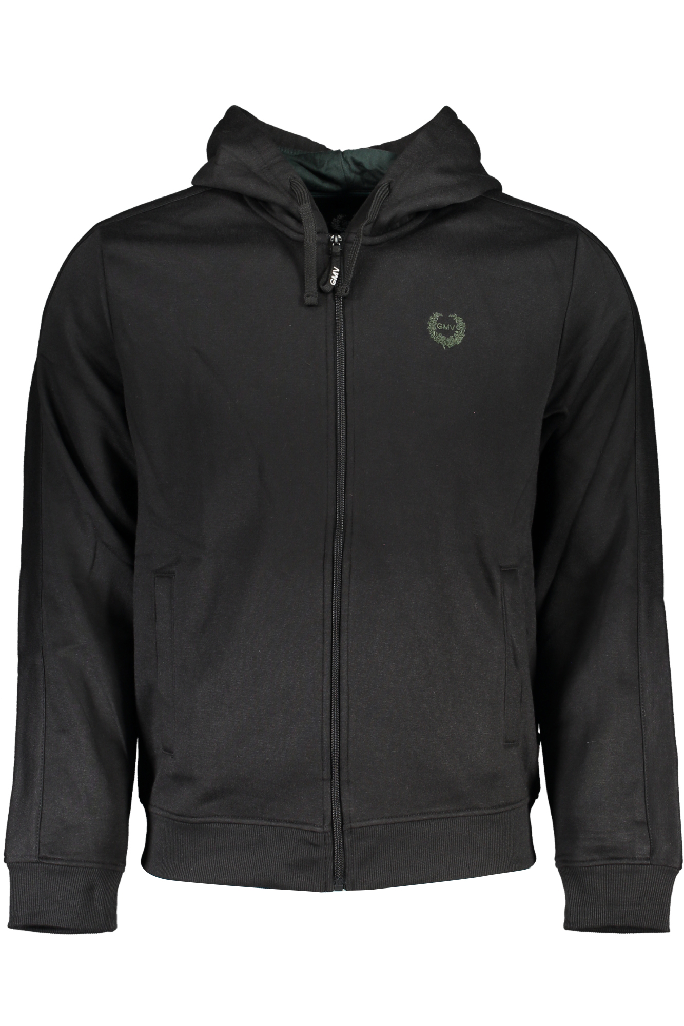 GIAN MARCO VENTURI MENS BLACK ZIP SWEATSHIRT