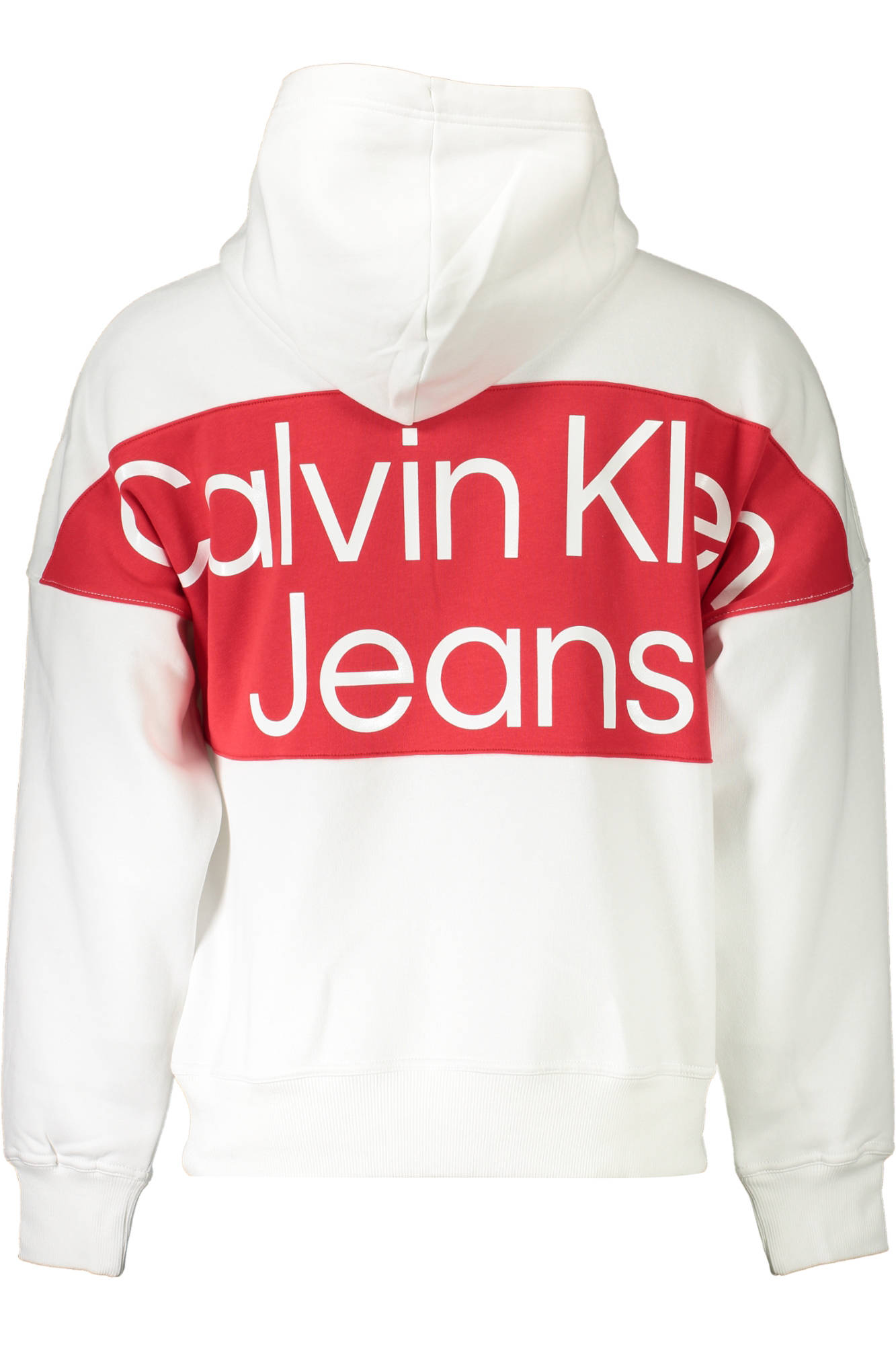 CALVIN KLEIN WHITE MEN'S SWEATSHIRT WITHOUT ZIP