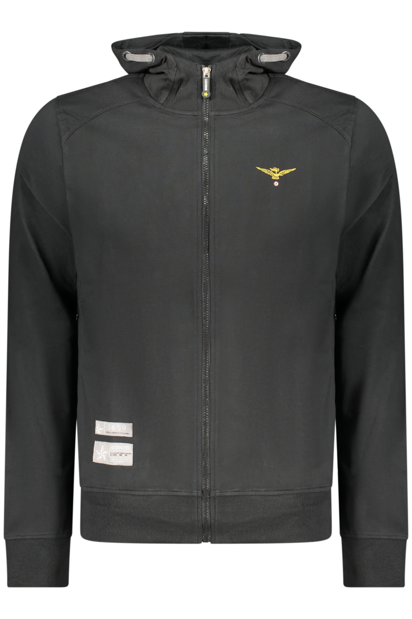 Мъжки черен суитшърт с цип