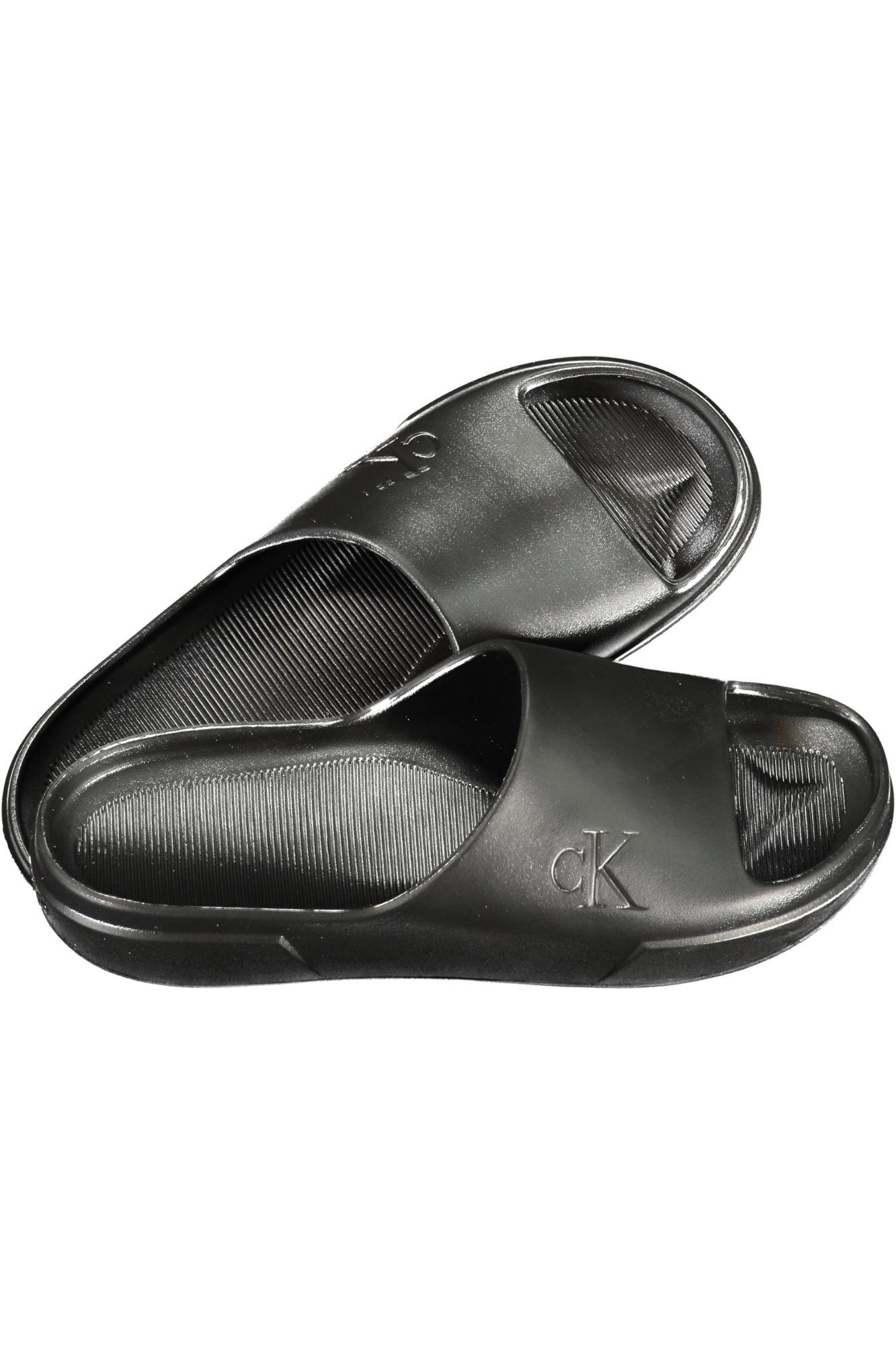 CALVIN KLEIN MEN'S BLACK SLIPPER FOOTWEAR