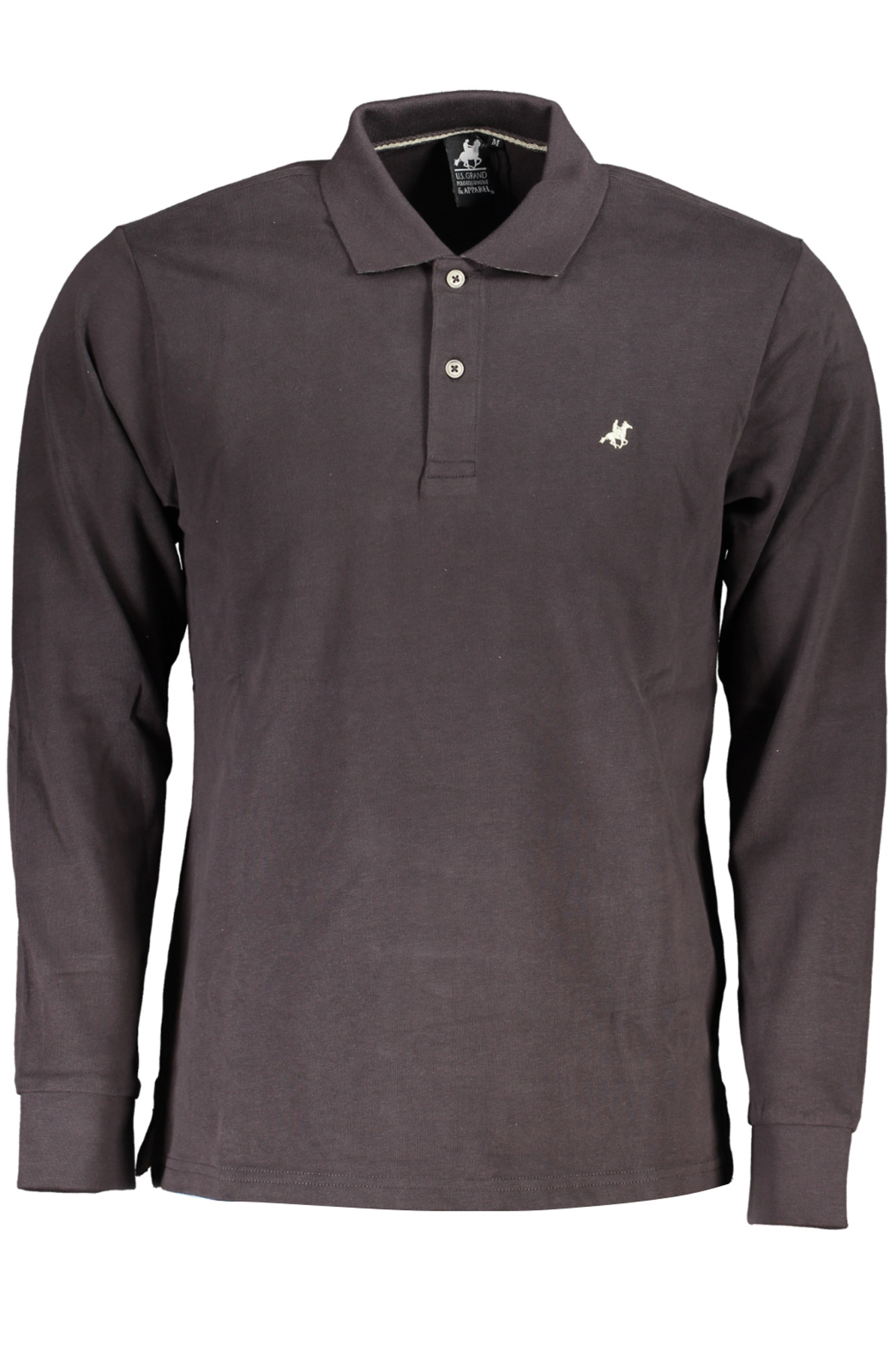 US GRAND POLO MEN'S LONG SLEEVED POLO GRAY
