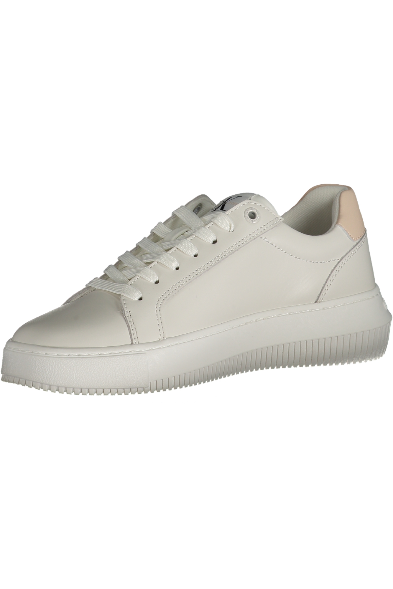 Calvin Klein Bright White/Whisper Pink Sneaker For Women / Girls
