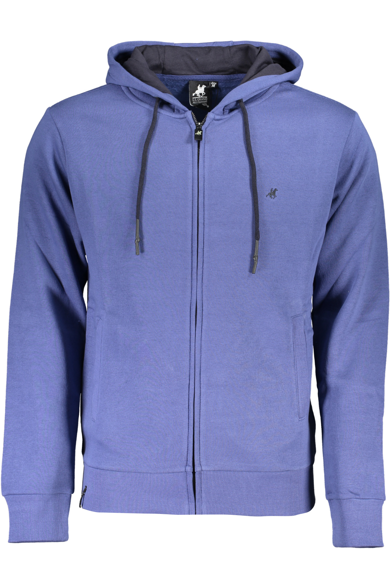 US GRAND POLO MEN'S BLUE ZIP SWEATSHIRT