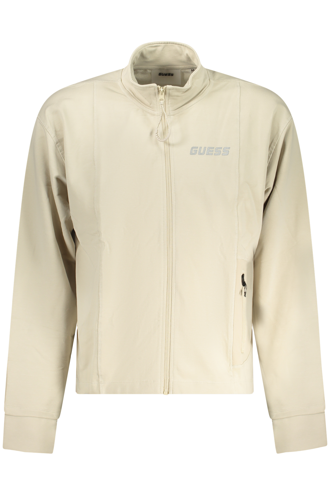 GUESS JEANS MEN&#039;S ZIP-UP SWEATSHIRT BEIGE
