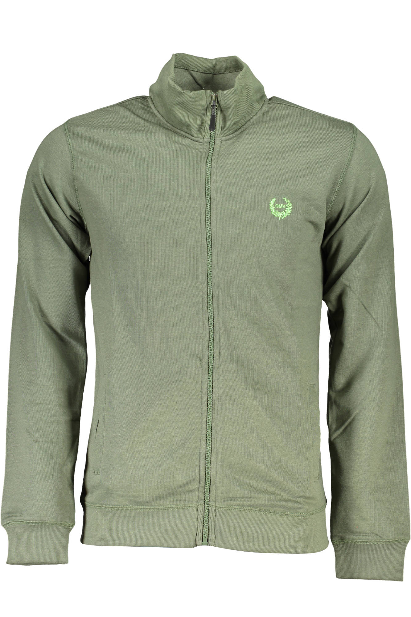 GIAN MARCO VENTURI MEN&#039;S ZIP-UP SWEATSHIRT GREEN