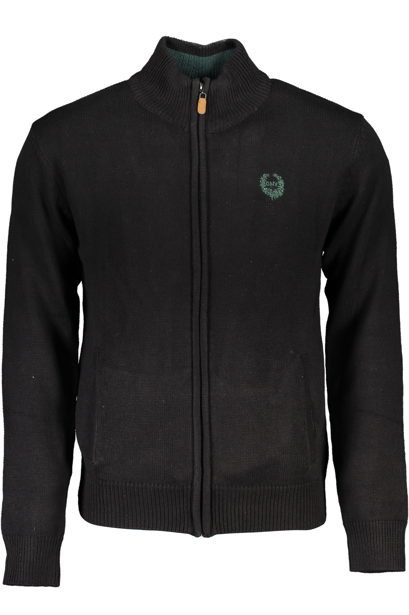 GIAN MARCO VENTURI MEN&#039;S BLACK CARDIGAN