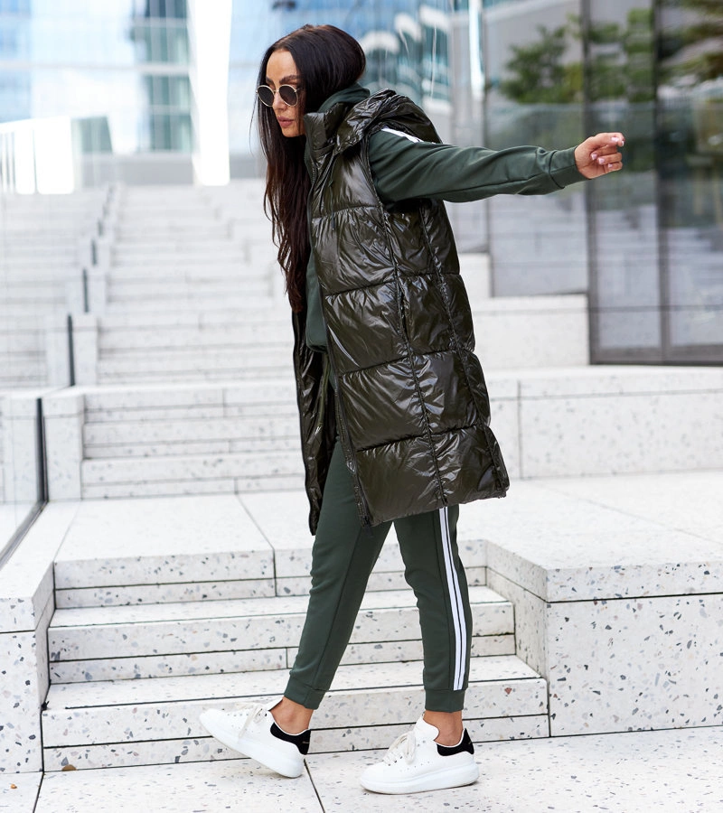 Gemre Green vest with detachable hood Artemia
