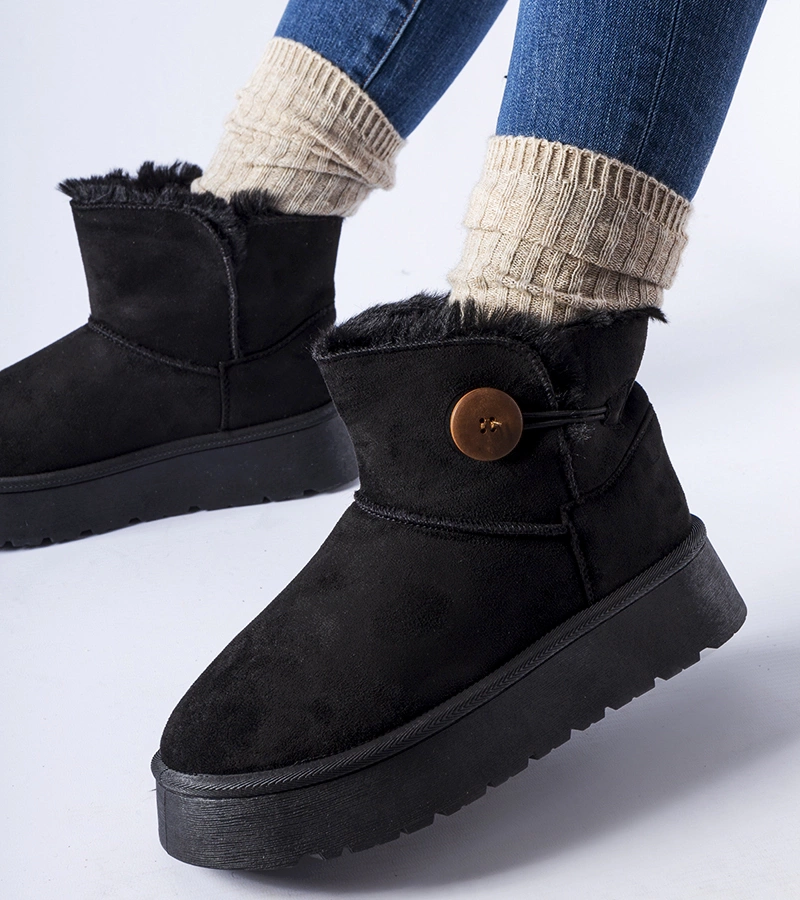 Gemre Bocanci negri călduroși cu nasture Ronco