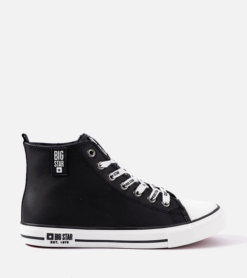 Adidași înalți negri pentru bărbați Big star