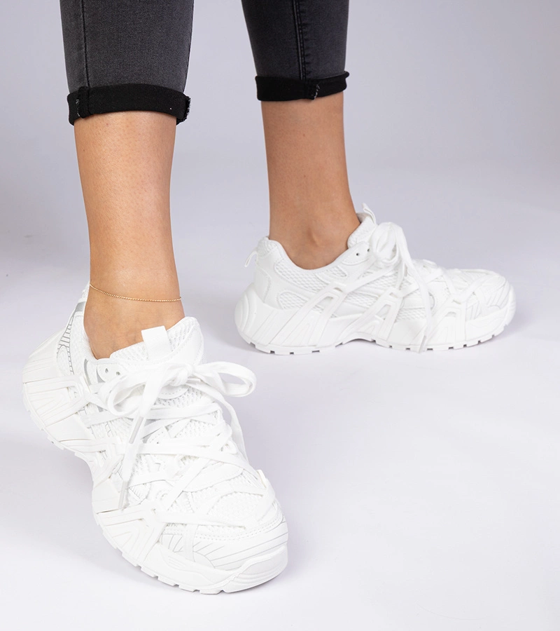 Gemre Adidași albi cu talpă masivă Telda