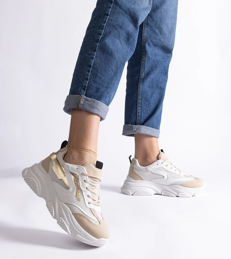 Gemre Adidași bej-aurii pentru femei Milenka