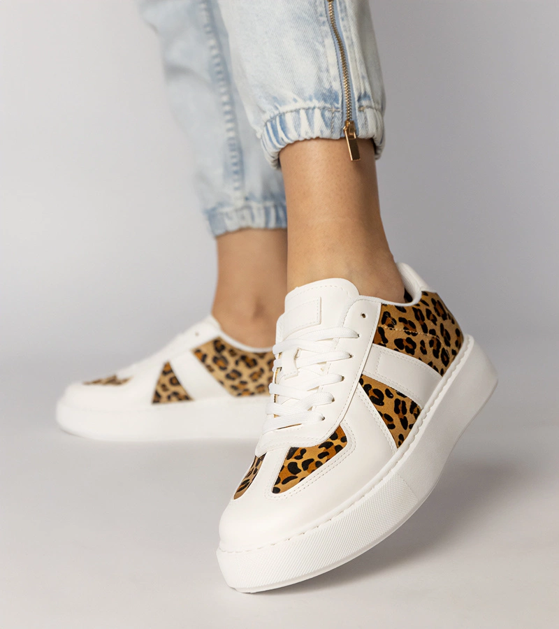 Gemre Adidași damă Toris cu model leopard alb-negru