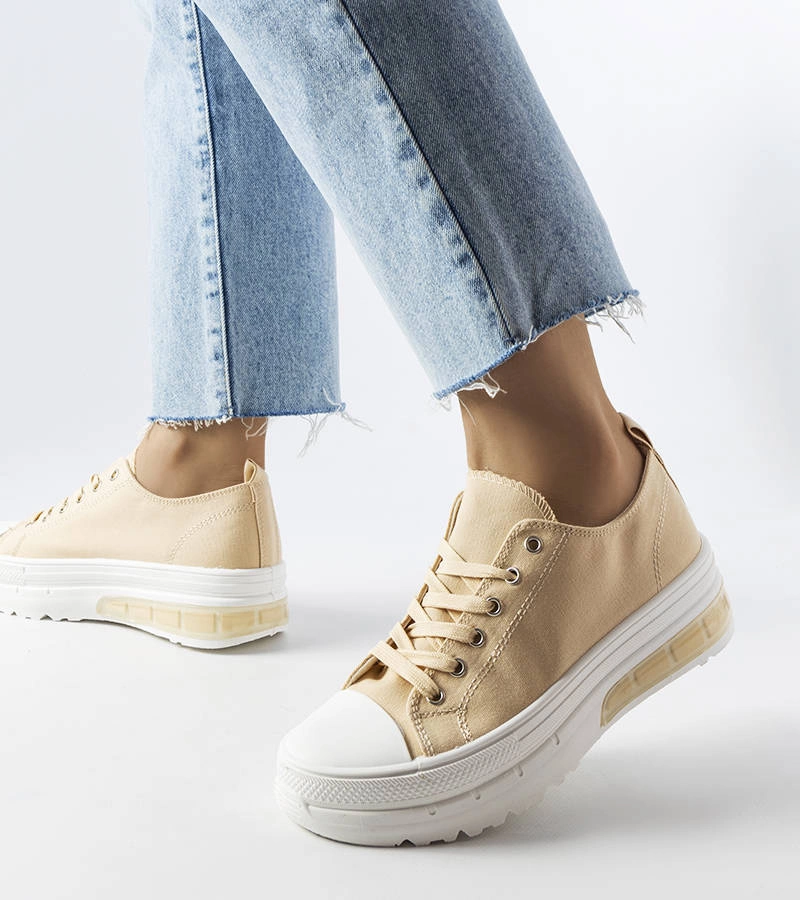 Gemre Beige platform sneakers Hawthorne