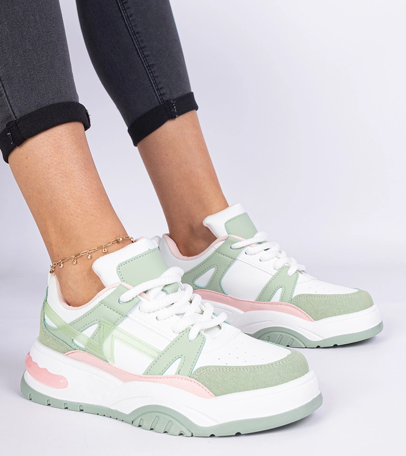 Gemre Adidași verzi cu șireturi groase Luciana