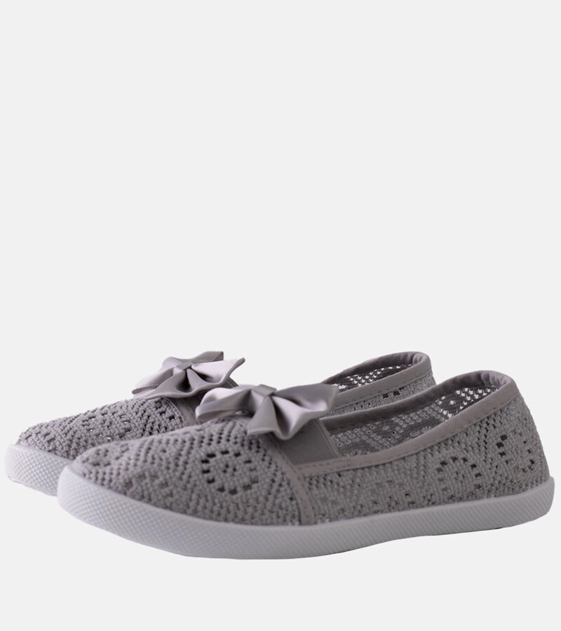 Gemre Balerini pentru copii Bubby gri, cu broderie deschisă