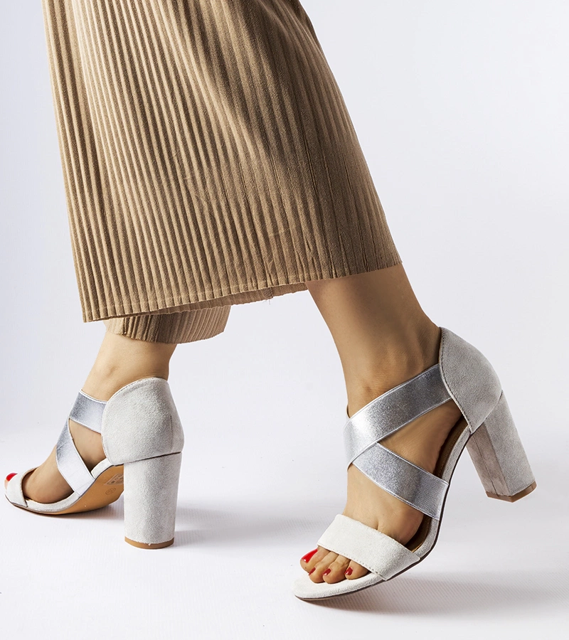Gemre Sandale stiletto gri Gravago