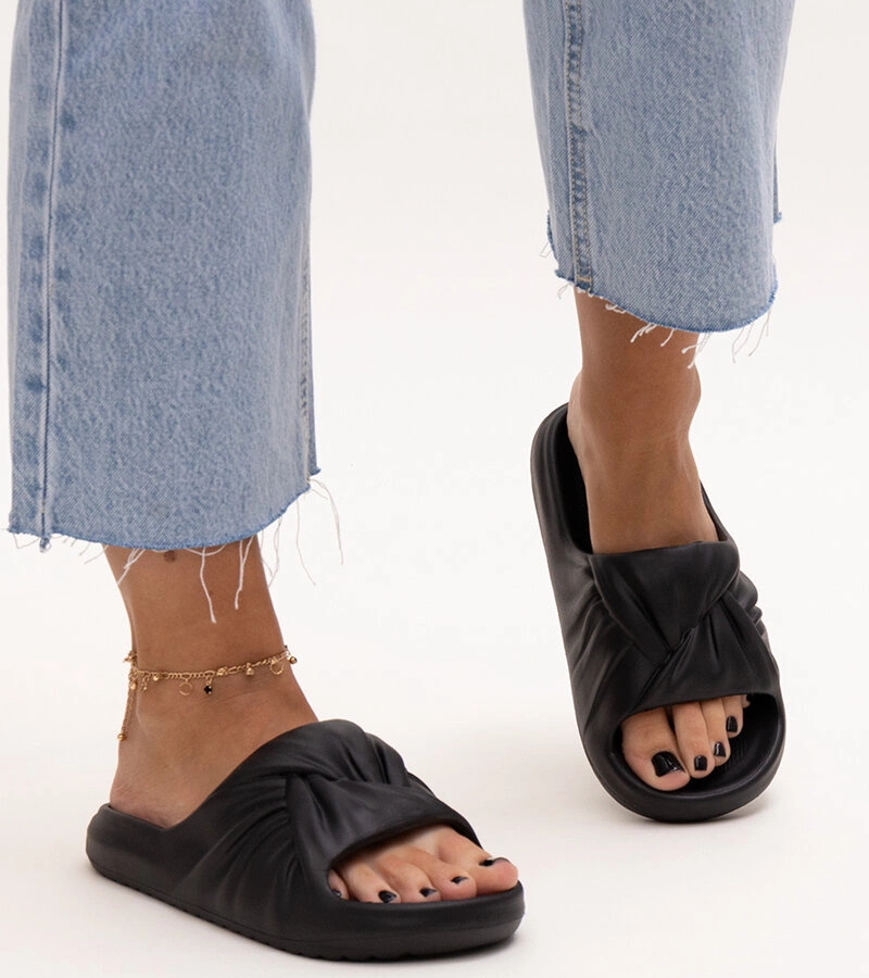 Gemre Papuci de spumă negri Cunta