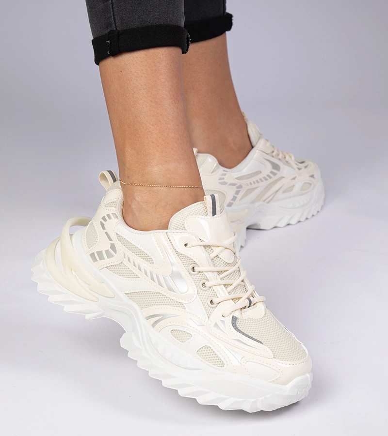 Gemre Adidași sport bej pe talpă masivă Lirata