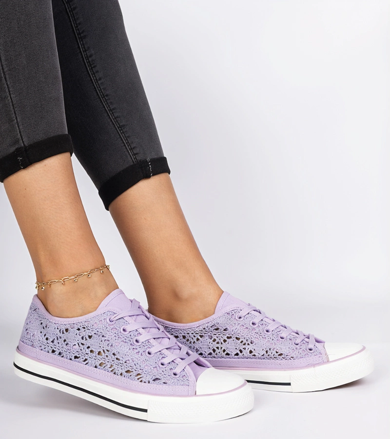 Gemre Purple women's lace-up sneakers Saha