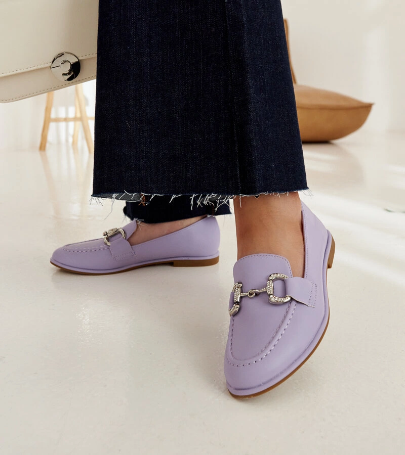 Gemre Mocasini violet cu zirconii Marija