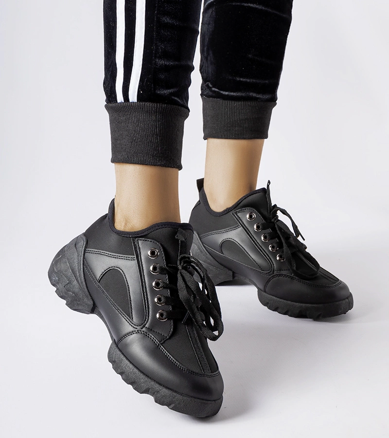 Gemre Black sneakers with a flexible upper Abal