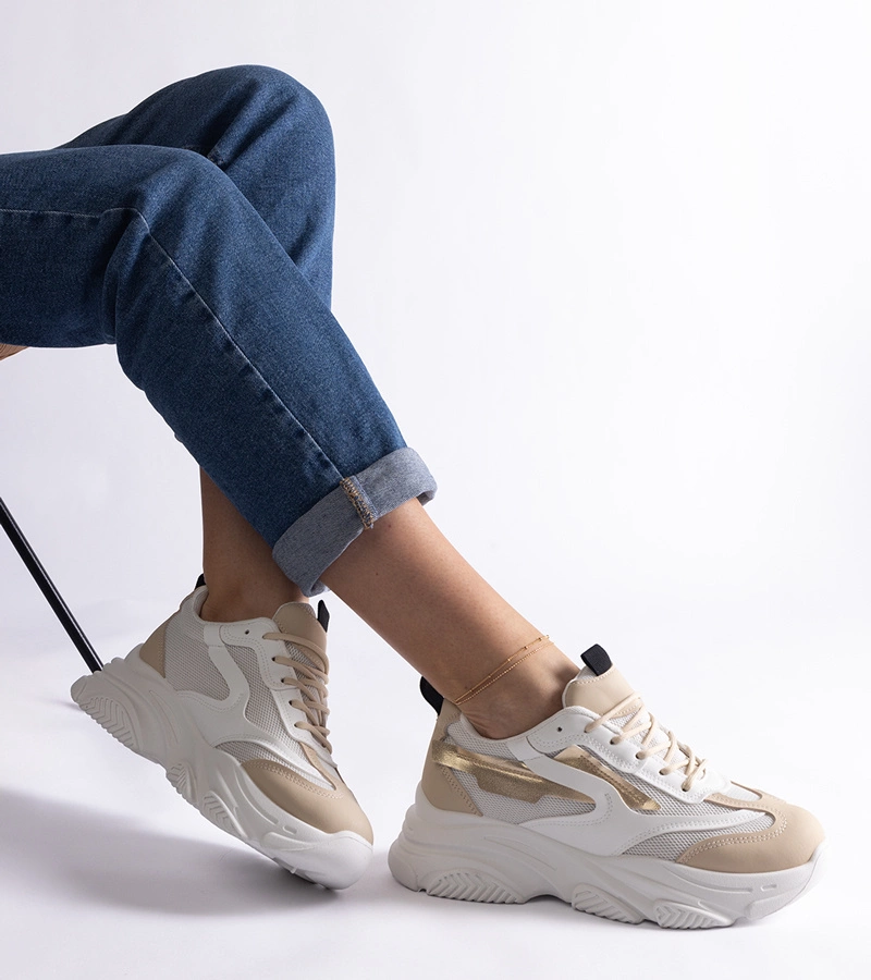 Gemre Adidași bej-aurii pentru femei Milenka