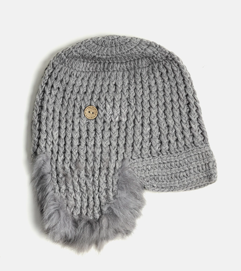 Gemre Gray hat with earflaps Zora