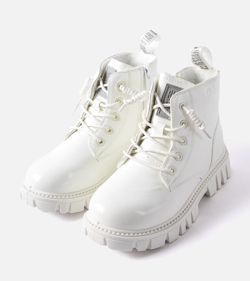 Botine albe lacuite Big Star